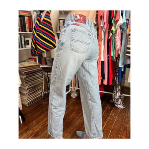 90s Y2K Lucky Brand Light Wash Dungarees Straight Leg Jeans Size 30